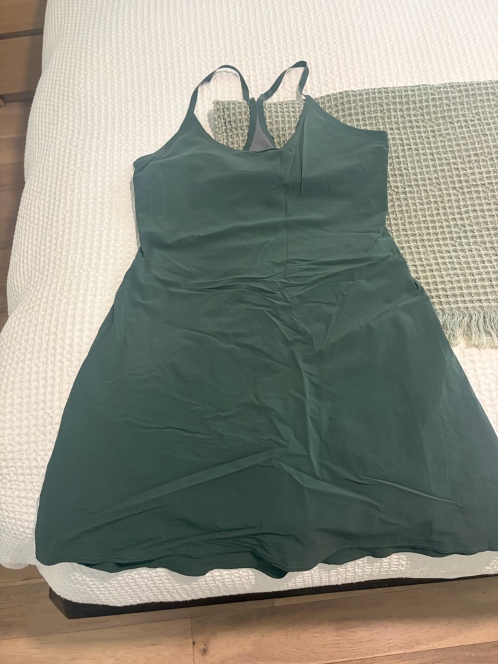 Outdoor Voices Forest Green Racerback Mini Dress